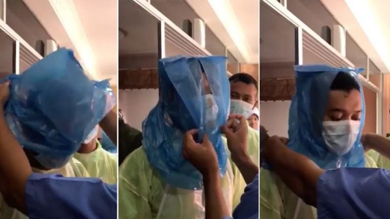 Viral Tenaga Medis di Malaysia Terpaksa Pakai Kantong Plastik Pengganti APD